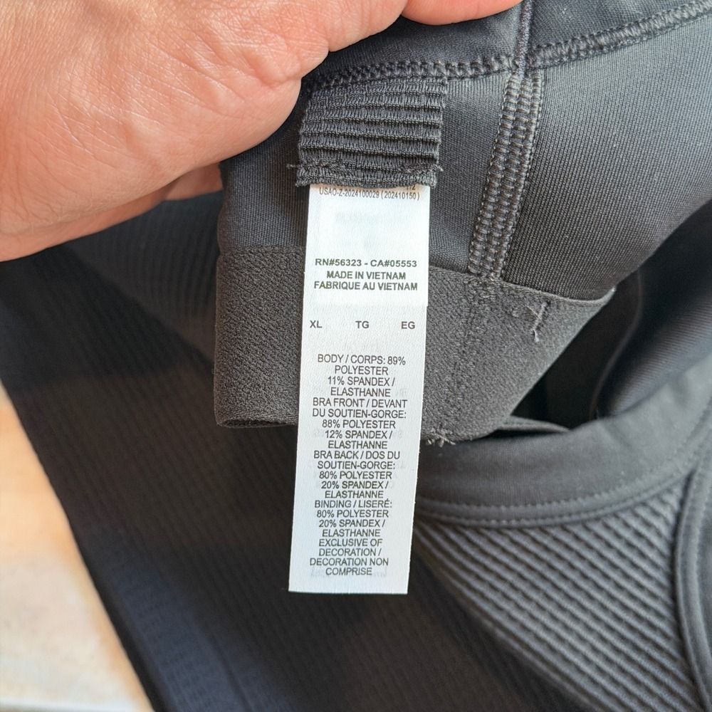 Nike Girls XL Dri-FIT Tank Top Black High Neck Racerback Built In Bra NWT - Picture 5 of 8